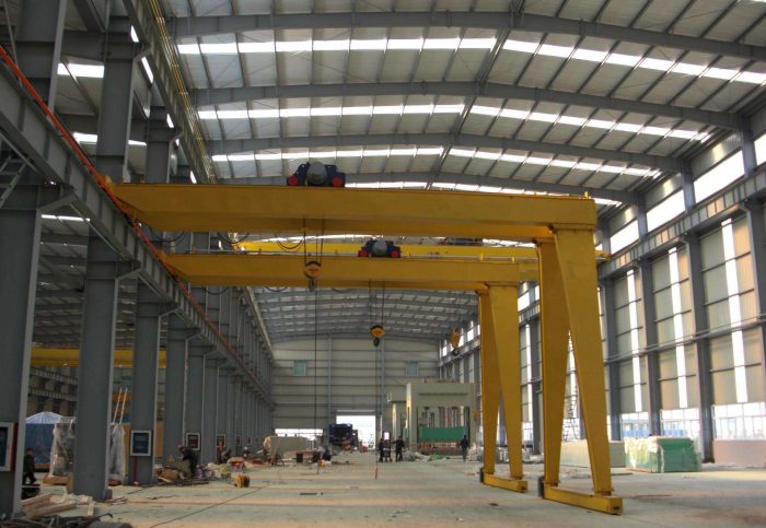 Semi Gantry Cranes In The Factory