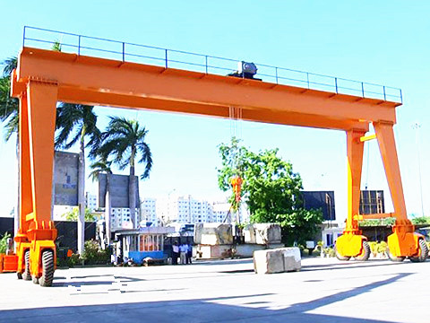 double girder rubber tyred gantry crane design