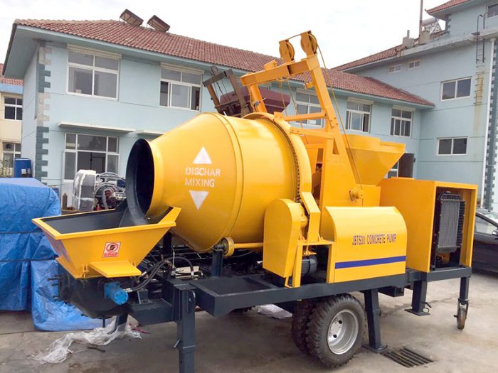 cement mixer and pump