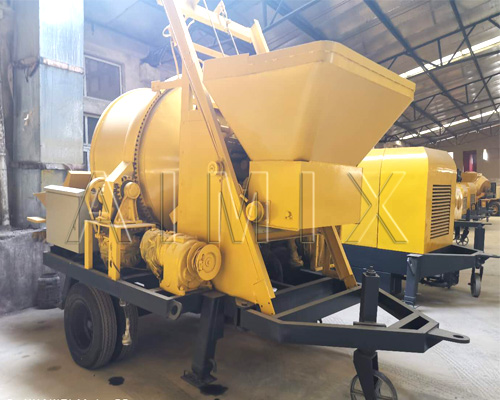 Cheap concrete pump with mixer machine