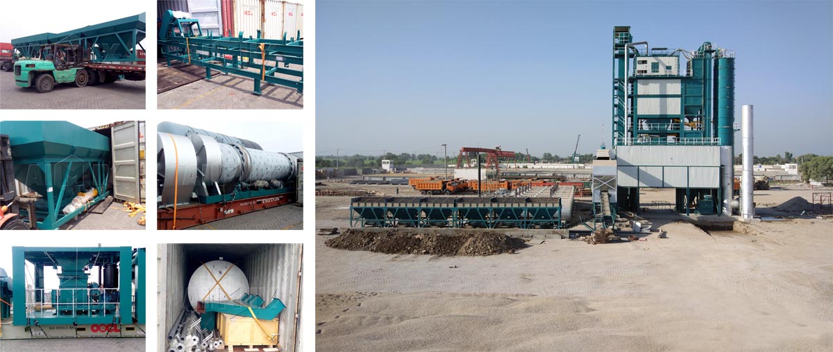Асфальтобетонный завод в Пакистане Строительная площадка