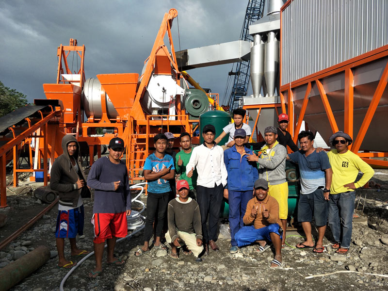 installation of ALYJ-60 continuous type asphalt plant