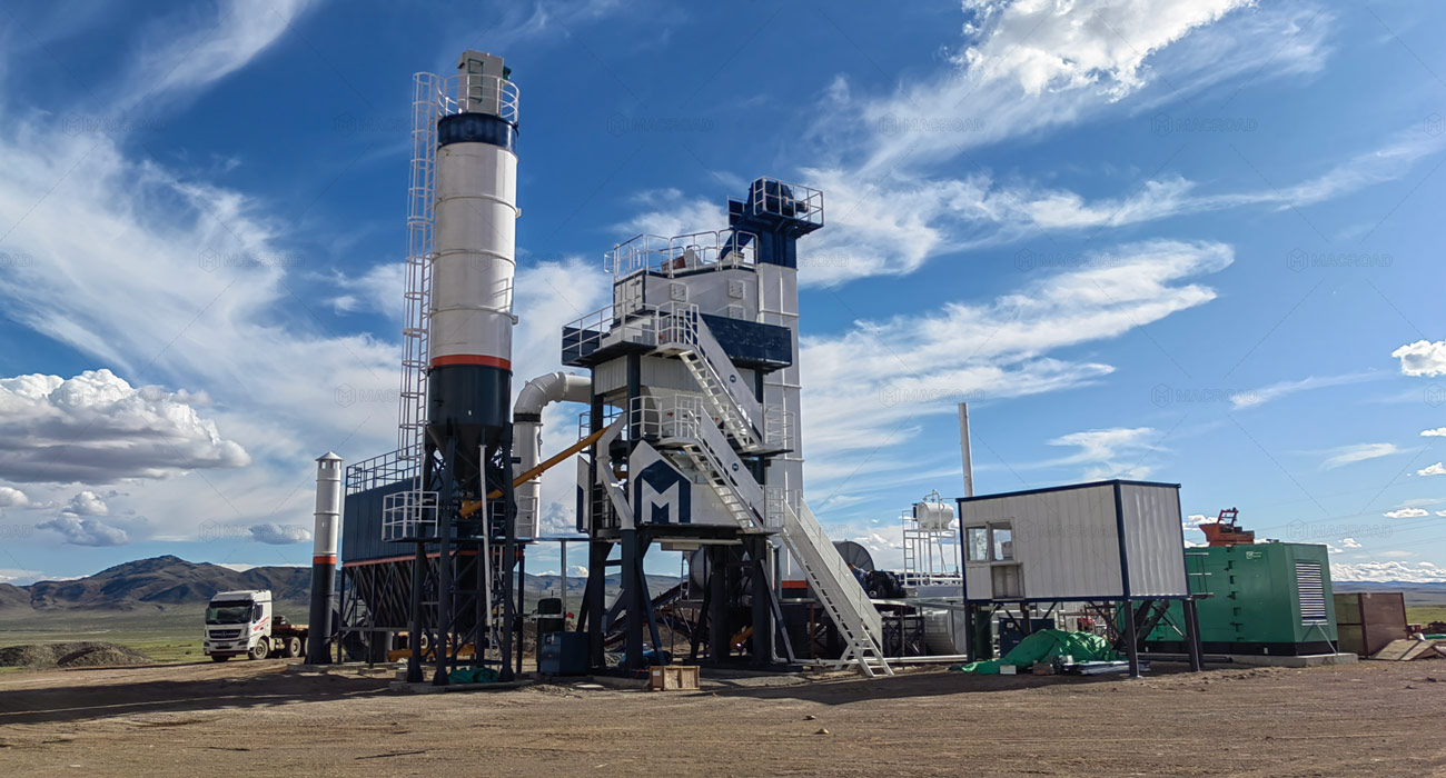 hotmix plant ALQ80 from Macroad in Mongolia